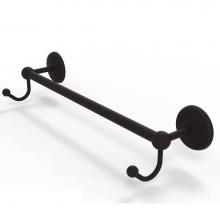 Allied Brass PMC-41-18-HK-ORB - Prestige Monte Carlo Collection 18 Inch Towel Bar with Integrated Hooks