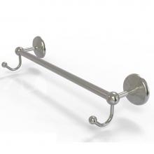 Allied Brass PMC-41-36-HK-SN - Prestige Monte Carlo Collection 36 Inch Towel Bar with Integrated Hooks