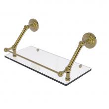 Allied Brass PQN-1-18-GAL-UNL - Prestige Que New 18 Inch Floating Glass Shelf with Gallery Rail