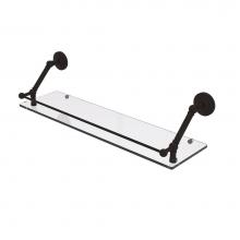 Allied Brass PQN-1-30-GAL-ORB - Prestige Que New 30 Inch Floating Glass Shelf with Gallery Rail