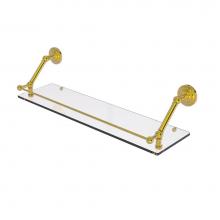 Allied Brass PQN-1-30-GAL-PB - Prestige Que New 30 Inch Floating Glass Shelf with Gallery Rail