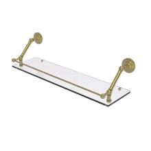 Allied Brass PQN-1-30-GAL-SBR - Prestige Que New 30 Inch Floating Glass Shelf with Gallery Rail