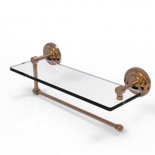 Allied Brass PQN-1PT/16-BBR - Prestige Que New Collection Paper Towel Holder with 16 Inch Glass Shelf