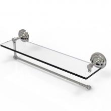 Allied Brass PQN-1PT/22-SN - Prestige Que New Collection Paper Towel Holder with 22 Inch Glass Shelf