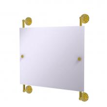Allied Brass PQN-27-93-PB - Prestige Que New Landscape Rectangular Frameless Rail Mounted Mirror