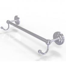 Allied Brass PQN-41-18-HK-SCH - Prestige Que New Collection 18 Inch Towel Bar with Integrated Hooks