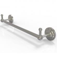 Allied Brass PQN-41-24-PEG-SN - Prestige Que New Collection 24 Inch Towel Bar with Integrated Hooks