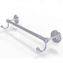 Allied Brass PQN-41-30-HK-SCH - Prestige Que New Collection 30 Inch Towel Bar with Integrated Hooks