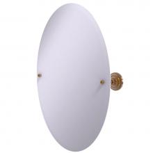 Allied Brass PQN-91-BBR - Frameless Oval Tilt Mirror with Beveled Edge