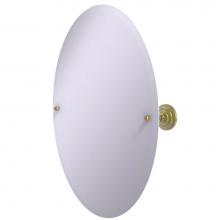 Allied Brass PQN-91-SBR - Frameless Oval Tilt Mirror with Beveled Edge