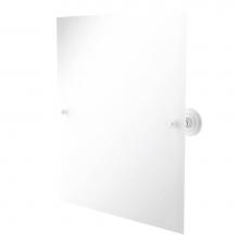Allied Brass PQN-92-WHM - Frameless Rectangular Tilt Mirror with Beveled Edge