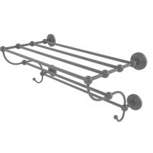 Allied Brass PQN-HTL/36-5-GYM - Prestige Que New Collection 36 Inch Train Rack Towel Shelf