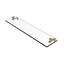 Allied Brass PR-1/22-UNL - 22 Inch Glass Vanity Shelf with Beveled Edges