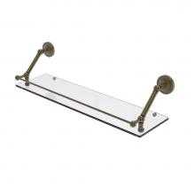 Allied Brass PR-1-30-GAL-ABR - Prestige Regal 30 Inch Floating Glass Shelf with Gallery Rail