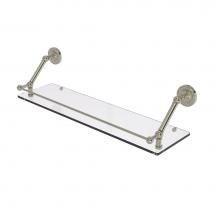 Allied Brass PR-1-30-GAL-PNI - Prestige Regal 30 Inch Floating Glass Shelf with Gallery Rail