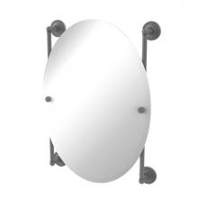 Allied Brass PR-27-91-GYM - Prestige Regal Collection Oval Frameless Rail Mounted Mirror