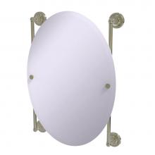 Allied Brass PR-27-91-PNI - Prestige Regal Collection Oval Frameless Rail Mounted Mirror