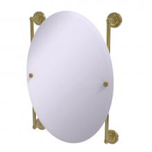 Allied Brass PR-27-91-UNL - Prestige Regal Collection Oval Frameless Rail Mounted Mirror