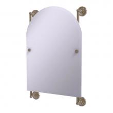Allied Brass PR-27-94-PEW - Prestige Regal Collection Arched Top Frameless Rail Mounted Mirror