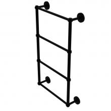 Allied Brass PR-28G-30-BKM - Prestige Regal Collection 4 Tier 30 Inch Ladder Towel Bar with Groovy Detail