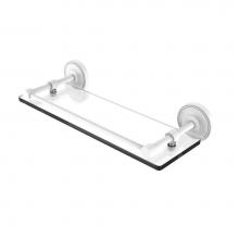 Allied Brass PRBP-1/16-GAL-WHM - Prestige Regal 16 Inch Tempered Glass Shelf with Gallery Rail