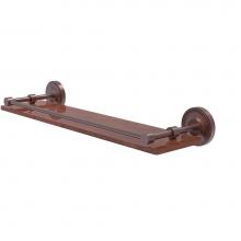 Allied Brass PRBP-1-22-GAL-IRW-CA - Prestige Regal Collection 22 Inch Solid IPE Ironwood Shelf with Gallery Rail
