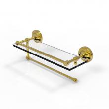 Allied Brass PRBP-1PT/16-GAL-PB - Prestige Regal Collection Paper Towel Holder with 16 Inch Gallery Glass Shelf