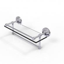 Allied Brass PRBP-1TB/16-GAL-PC - 16 Inch Gallery Glass Shelf with Towel Bar