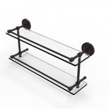 Allied Brass PRBP-2/22-GAL-VB - Prestige Regal 22 Inch Double Glass Shelf with Gallery Rail