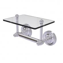 Allied Brass PR-GLT-24-SCH - Prestige Regal Collection Two Post Toilet Tissue Holder with Glass Shelf