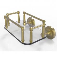Allied Brass PR-GT-5-SBR - Prestige Regal Collection Wall Mounted Glass Guest Towel Tray
