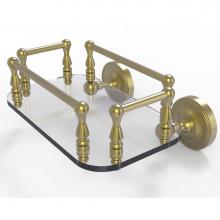 Allied Brass PR-GT-6-SBR - Prestige Regal Collection Wall Mounted Glass Guest Towel Tray