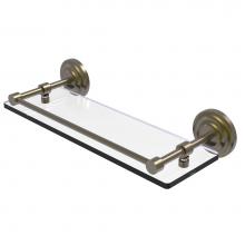 Allied Brass QN-1/16-GAL-ABR - Que New 16 Inch Tempered Glass Shelf with Gallery Rail