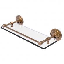 Allied Brass QN-1/16-GAL-BBR - Que New 16 Inch Tempered Glass Shelf with Gallery Rail