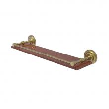 Allied Brass QN-1-22-GAL-IRW-SBR - Que New Collection 22 Inch Solid IPE Ironwood Shelf with Gallery Rail