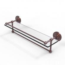 Allied Brass QN-1TB/22-GAL-CA - 22 Inch Gallery Glass Shelf with Towel Bar