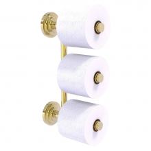 Allied Brass QN-24-3-UNL - Que New Collection 3 Roll Reserve Roll Toilet Paper Holder - Unlacquered Brass