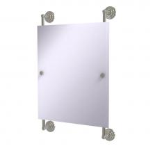 Allied Brass QN-27-92-SN - Que New Collection Rectangular Frameless Rail Mounted Mirror