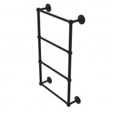 Allied Brass QN-28G-24-ORB - Que New Collection 4 Tier 24 Inch Ladder Towel Bar with Groovy Detail