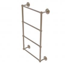 Allied Brass QN-28G-30-PEW - Que New Collection 4 Tier 30 Inch Ladder Towel Bar with Groovy Detail