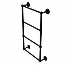 Allied Brass QN-28G-36-BKM - Que New Collection 4 Tier 36 Inch Ladder Towel Bar with Groovy Detail