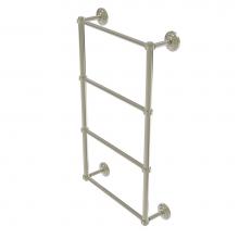 Allied Brass QN-28G-36-PNI - Que New Collection 4 Tier 36 Inch Ladder Towel Bar with Groovy Detail