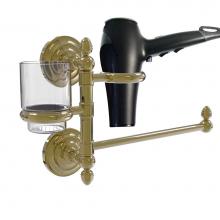 Allied Brass QN-GTBD-1-UNL - Que New Collection Hair Dryer Holder and Organizer