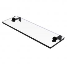 Allied Brass RC-1/16-BKM - 16 Inch Glass Vanity Shelf with Beveled Edges