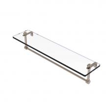 Allied Brass RC-1/22TB-PEW - 22 Inch Glass Vanity Shelf with Integrated Towel Bar