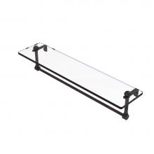 Allied Brass RC-1/22TB-VB - 22 Inch Glass Vanity Shelf with Integrated Towel Bar
