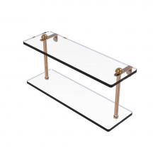 Allied Brass RC-2/16-BBR - 16 Inch Two Tiered Glass Shelf