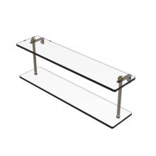 Allied Brass RC-2/22-ABR - 22 Inch Two Tiered Glass Shelf