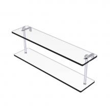 Allied Brass RC-2/22-SCH - 22 Inch Two Tiered Glass Shelf