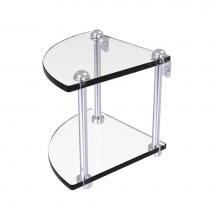 Allied Brass RC-3-SCH - Two Tier Corner Glass Shelf